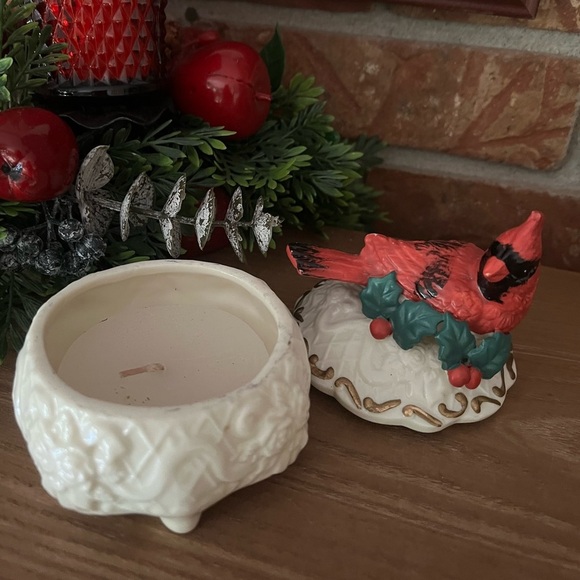 Rare Vintage Red Bird Christmas Candle Holder - Picture 5 of 8